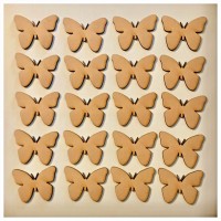 Butterfly Butterflies x 20 Plain Raw Cut Out Timber MDF Craft Art DIY Wooden     302785483262